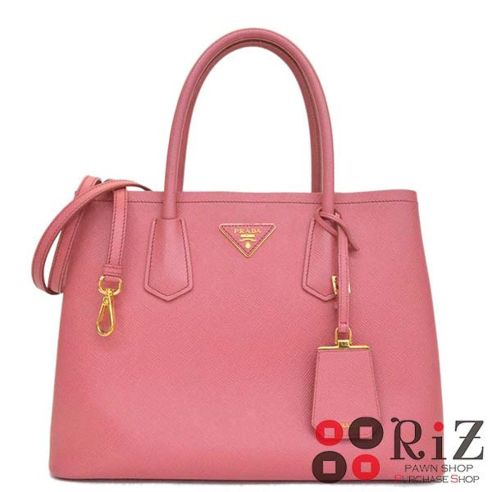 PRADA Double Bag Tote SAFFIANO Pink